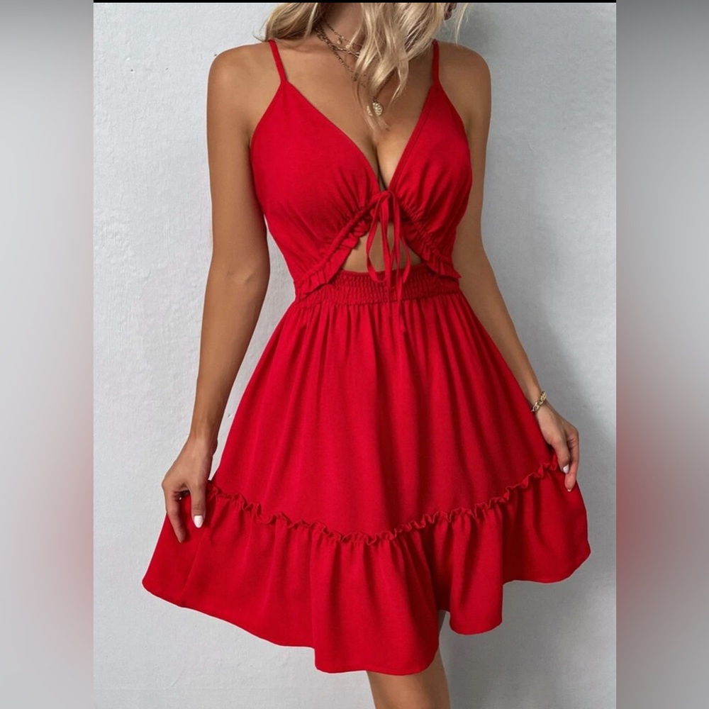 Red summer dress